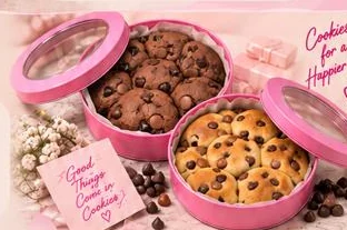Good Scoop chocolate chip and double chocolate cookie tins