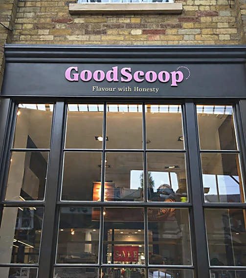 Good Scoop shopfront signage — the handcrafted ice cream QSR franchise format